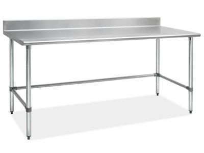 30 x 72 stainless deals steel table with backsplash