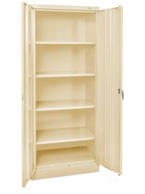 Industrial Storage Cabinet - 30 x 18 x 72", Unassembled, Tan H-8447T