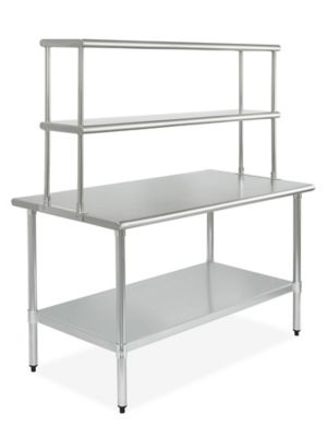 Double Tier Stainless Steel Overshelves - 60 x 12