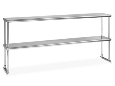 Surmeubles en acier inoxydable – 72 x 12 po, deux rangées