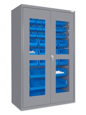 Plastic Storage Cabinet With Doors and Shelves –