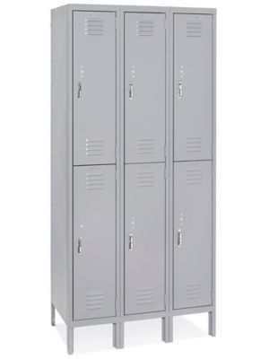 Uline Double Tier Lockers - Assembled, 36 x 12 x 72" H-8485