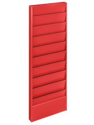 Job Ticket Rack - 9 Pockets, Red H-8497R