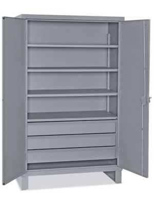 Slim Storage Cabinet - 24 x 18 x 66, Unassembled, White - ULINE - H-6317W