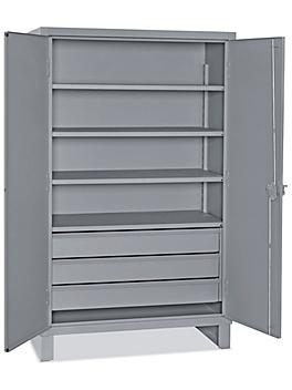 Heavy-Duty Welded Storage Cabinet with Drawers - 48 x 24 x 78" H-8504