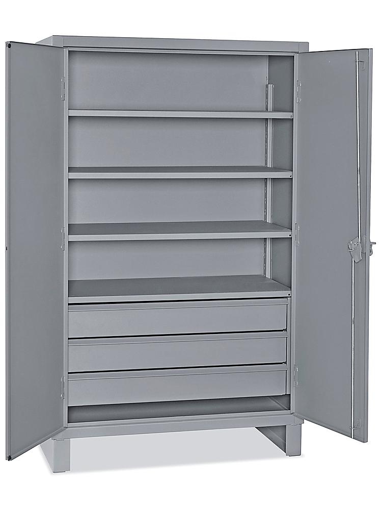 Heavy-Duty Welded Storage Cabinet with Drawers - 48 x 24 x 78 H-8504 -  Uline