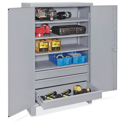 All-Welded 39w x 27d x 76h Steel Industrial Bin Storage Cabinet with 40  Bins