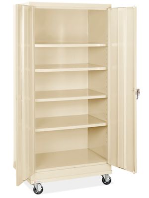 Standard Mobile Storage Cabinet - 36 x 24 x 78", Assembled, Tan H-8505AT