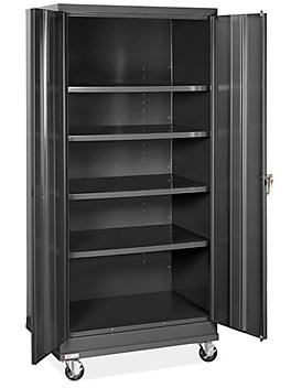 Standard Mobile Storage Cabinet - 36 x 24 x 78", Unassembled, Black H-8505BL