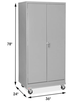 36 Assembled Mobile Bin Storage Cabinet with Doors and 36 3 Bins - 8 –  Steven's I.D.SYSTEMS®