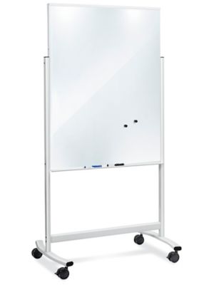 Mobile Glass Dry Erase Board - 3 x 4' H-8533