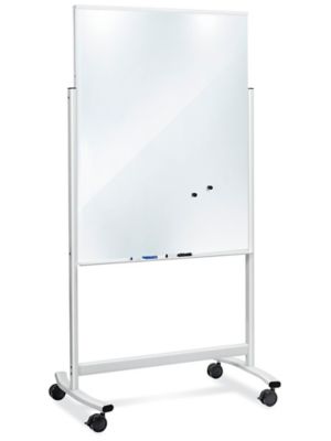 Mobile Glass Dry Erase Board with Universal Stand - 60x40