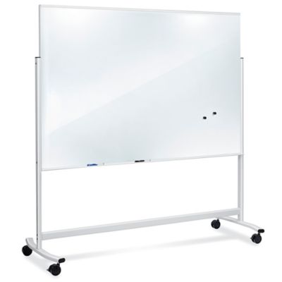 Tableau effaçable à sec mobile en verre – 6 x 4 pi H-8534 - Uline
