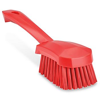 Colored Scrub Brush - Short Handle, Red H-8559R