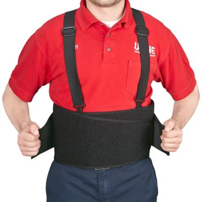 ULINE サスペンダー付きコルセット H-855BL 1個 Uline Universal Waist Back Support Belt - Black H-855BL - Uline