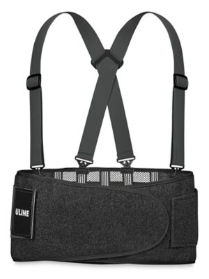 Uline Universal Waist Back Support Belt - Black H-855BL - Uline