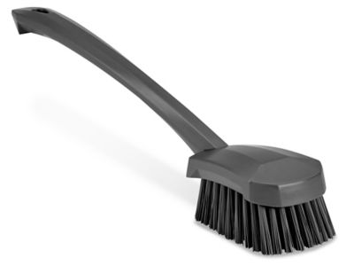 Colored Scrub Brush - Long Handle, Black H-8560BL - Uline