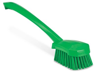 Colored Scrub Brush - Long Handle, Green