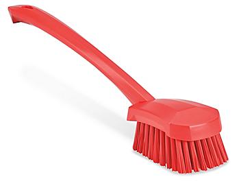 Colored Scrub Brush - Long Handle, Red H-8560R