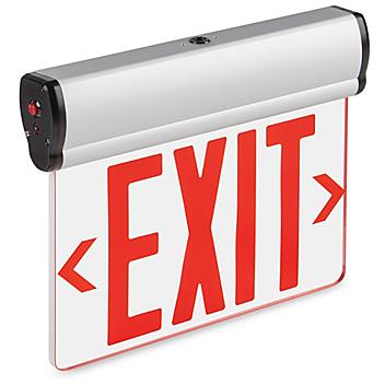 Edge-Lit Acrylic Exit Sign - Red H-8561