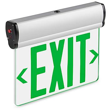 Edge-Lit Acrylic Exit Sign - Green H-8562