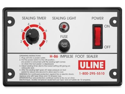 Timer Control Panel for 24" Foot-Operated Impulse Sealer - 10 Amp H-86-10AMPCP