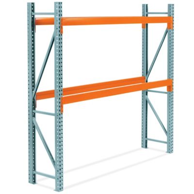 2 Level 144w x 48d x 96h Pallet Racking with Front-to-Back Supports  Starter