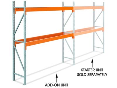 AddOn Unit for TwoShelf Pallet Rack 96 x 24 x 96" H8611ADD Uline