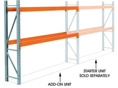 AddOn Unit for TwoShelf Pallet Rack 120 x 24 x 96" H8613ADD Uline
