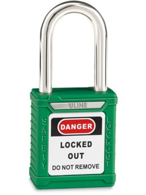 Uline Lockout Padlock - Keyed Different, 1 1/2