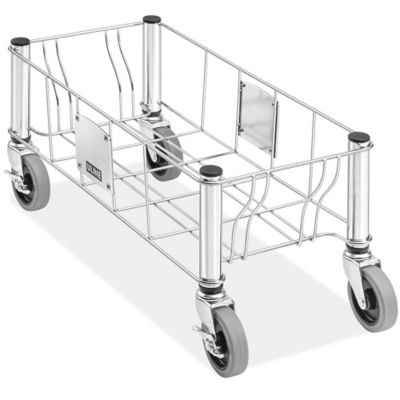 Stainless Steel Drum Dolly; Zinc Hard Rubber Casters, 85 Gallon, WE-240198  - Cleanroom World