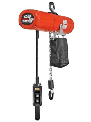 Electric Chain Hoist - 1/2 ton Capacity, 10' Lift H-8626 - ULINE