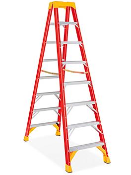 Fiberglass Twin Step Ladder - 8' H-8643