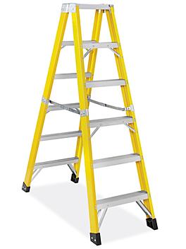 Fiberglass Twin Step Ladder - 6' H-8645