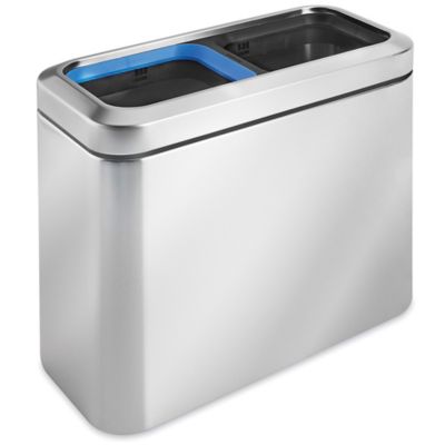 simplehuman&reg; Stainless Steel Office Trash Can - 5 Gallon Recycling H-8664