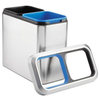 SIMPLEHUMAN® Stainless Steel Office Trash Can - 5 Gallon Recycling