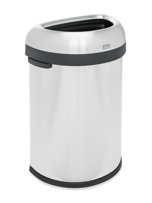 simplehuman Stainless Steel Office Trash Can - 5 Gallon Recycling - ULINE - H-8664