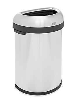 simplehuman&reg; Open Top Stainless Steel Trash Can - Half Round, 21 Gallon H-8672