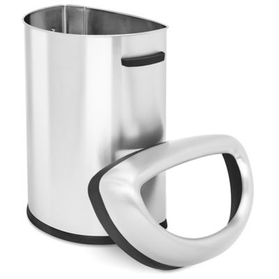 SIMPLEHUMAN® Open Top Stainless Steel Trash Can - Half-Round, 21
