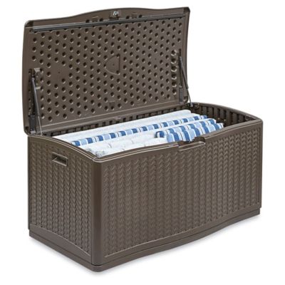 SSLine 113 Gallon Outdoor Garden Storage Deck Box,Waterproof Storage  Container Chest Tools Lockable Seat,Patio Garden Furniture Outdoor Cushion