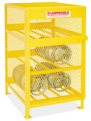 Horizontal Gas Cylinder Cabinet - Assembled, 6 Cylinder Capacity H-8676