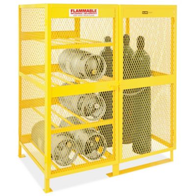 Combo Gas Cylinder Cabinet/Locker - Assembled, 8 / 10 Cylinder Capacity H-8677