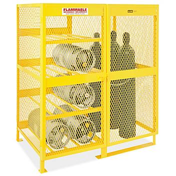 Combo Gas Cylinder Cabinet/Locker - Assembled, 8 / 10 Cylinder Capacity H-8677