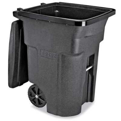 Tough Box 64-Gallon Black Polypropylene Storage Tote Wi