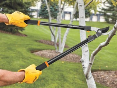 Fiskars Comfort Loop - Tijeras de podar con micropuntas, tijeras de jardín  de 7 pulgadas con funda y mango extra grande SoftGrip, herramientas de