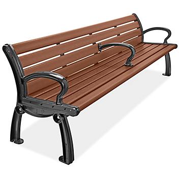 Plaza Bench - 8', Brown H-8720BR