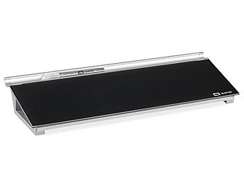 Desktop Glass Dry Erase Board - Black, 18 x 6" H-8761BL
