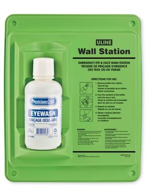 Secondary Single-Bottle Eyewash Wall Station - 16 oz Capacity H-8849
