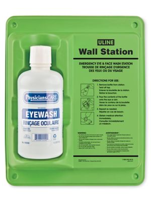 Secondary Single-Bottle Eyewash Wall Station - 32 oz Capacity H-8850 - Uline