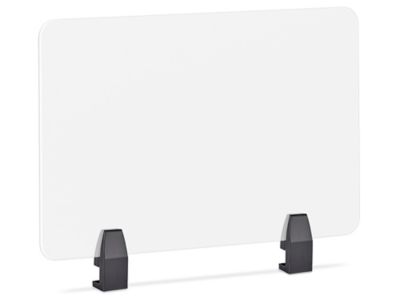 Desktop Privacy Panel - Clamp-On, 24 x 15", Black Brackets H-8867C-BL